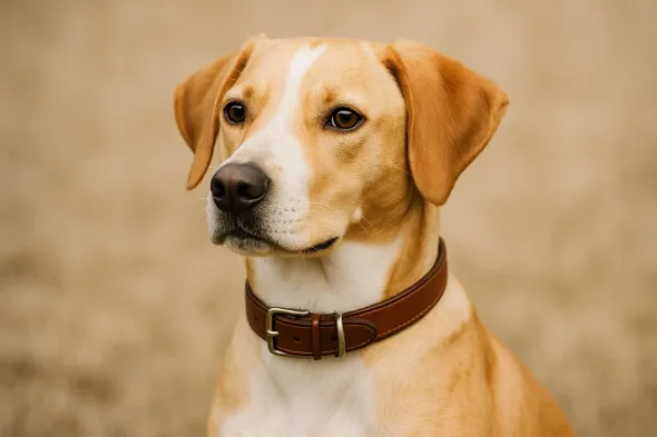 Ubicación correcta del collar en la parte media del cuello del perro