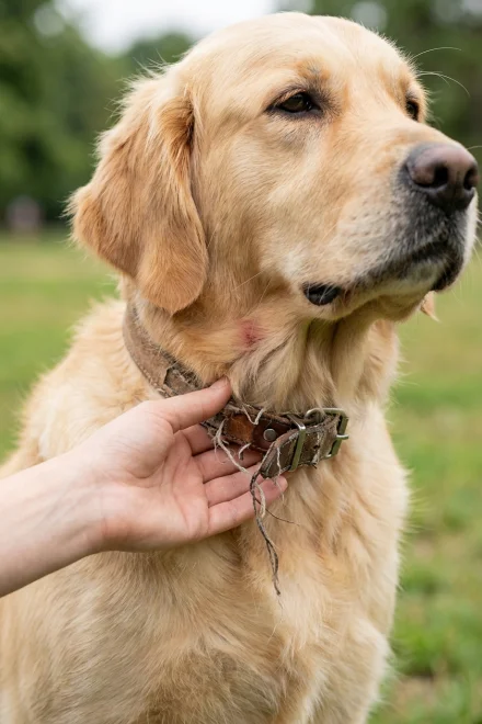 Risks of damaged collars in dogs