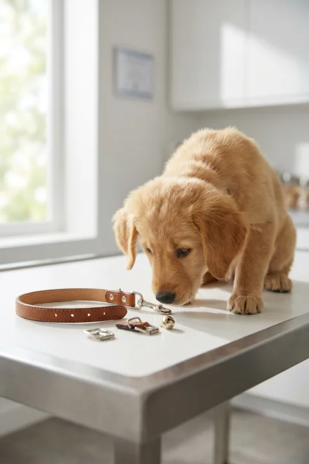 Risks of puppies ingesting collar parts