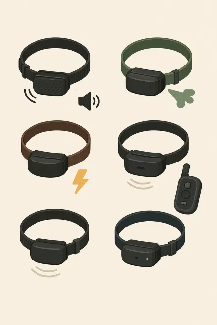 Types of dog training collars