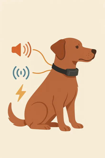 How an electric shock anti-bark collar works