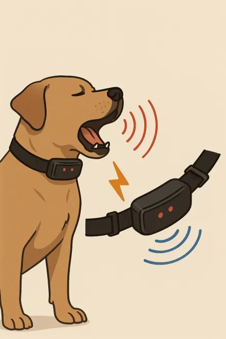 How a bark collar for large dogs works