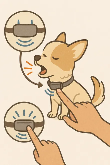 How a small dog anti-bark collar works