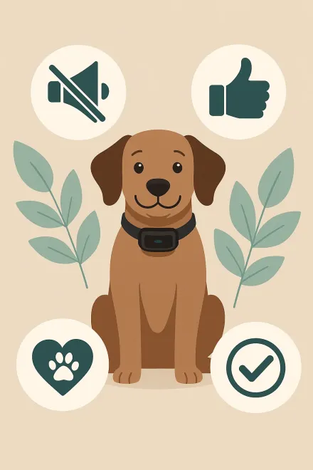 Diagram showing how a PetSafe bark collar works