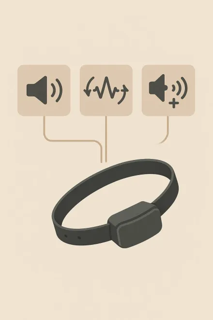 Sensors in a bark collar