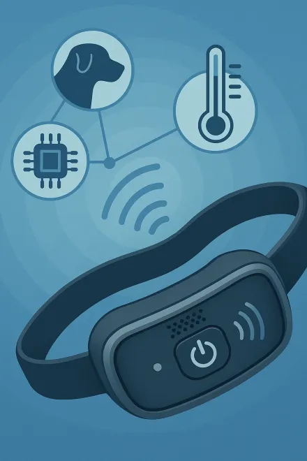 Sensors in a PetSafe bark collar