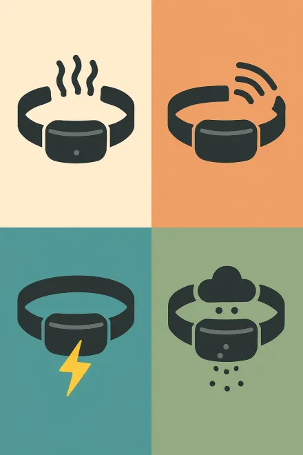 Types of stimuli in bark collars