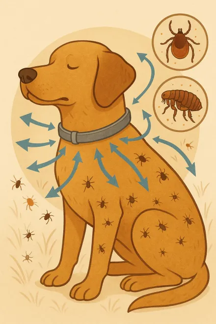 How a dog parasite collar works