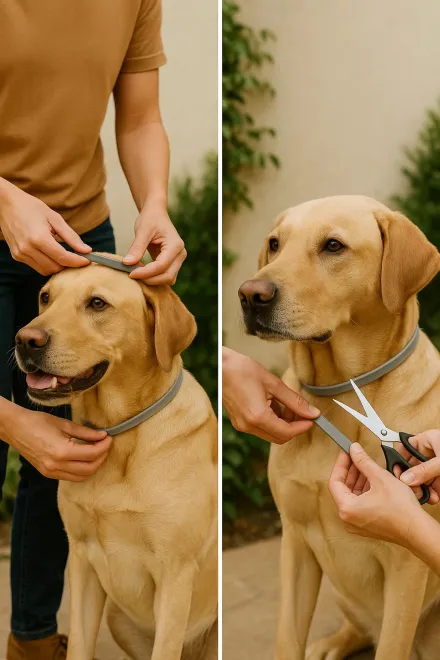 How to put the Seresto collar on large dogs