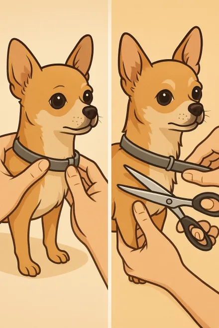 How to put the Seresto collar on a small dog