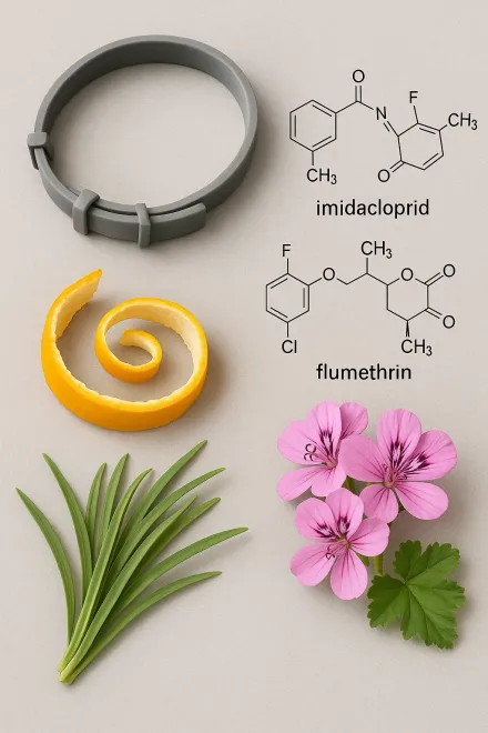 Principios activos en collares antiparasitarios