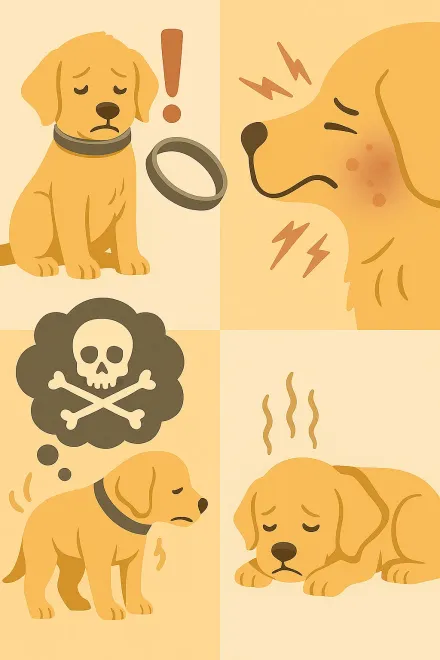 Risks to take into account before putting the collar on a puppy