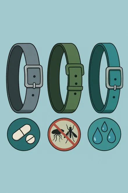 Types of flea and tick collars for large dogs