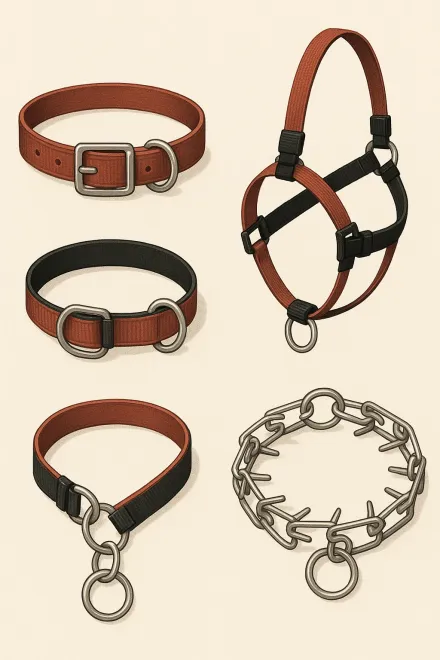 Types of no-pull collars for dogs