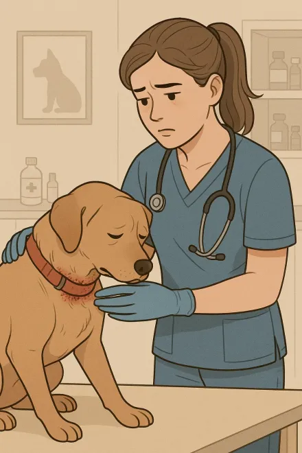 When to take your dog to the vet for collar discomfort