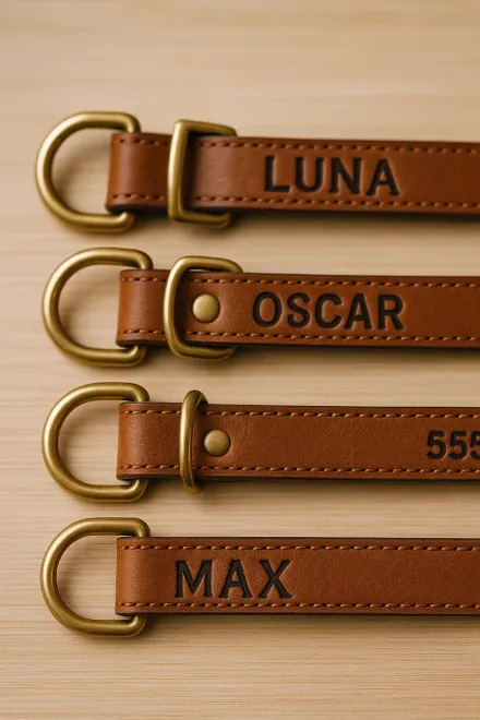 Collare in cuoio personalizzato per cani