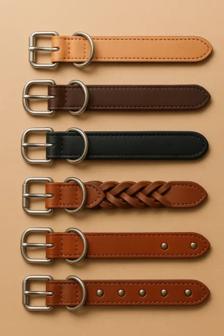 Types of leather used in dog collars