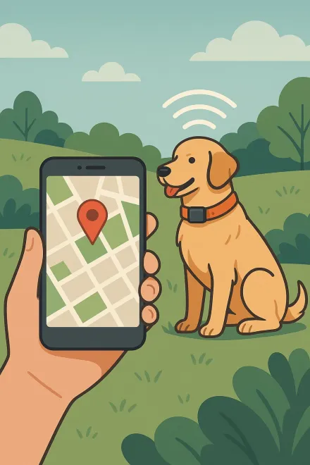 How a dog tracking collar works