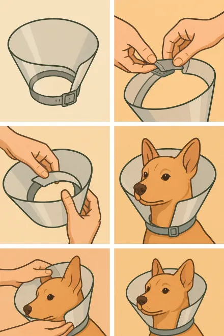 Common mistakes when putting an Elizabethan collar on dogs
