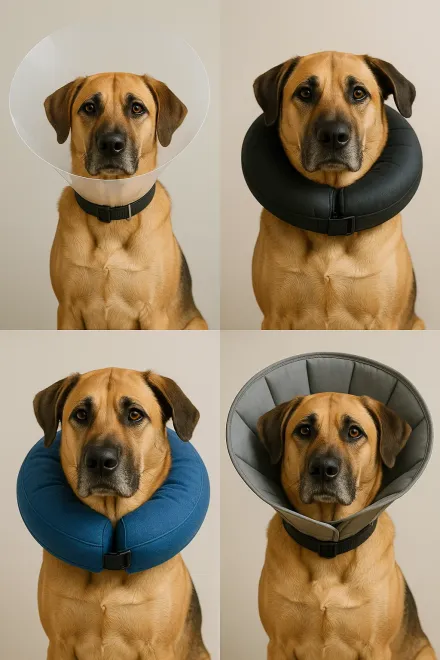 Types of Elizabethan collars for large dogs