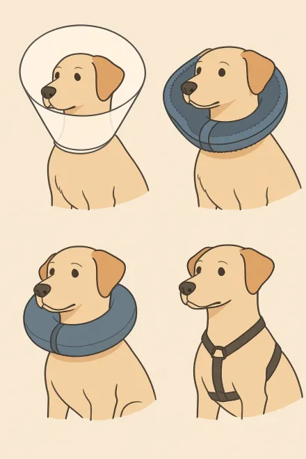 Types of Elizabethan collars for dogs