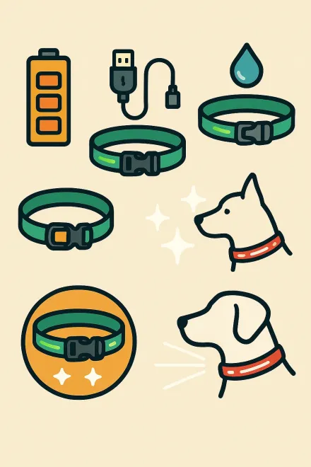Cómo elegir un collar con luz LED para perros