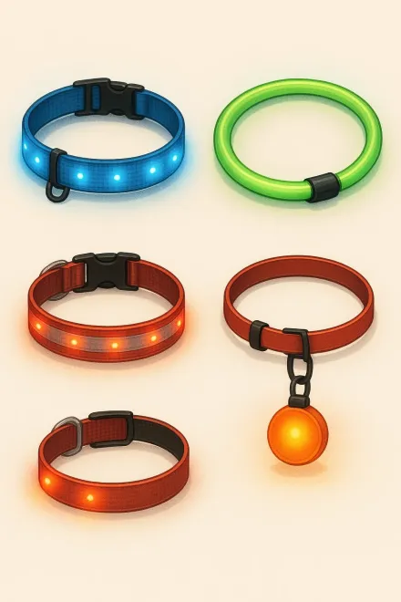 Types of LED collars for dogs
