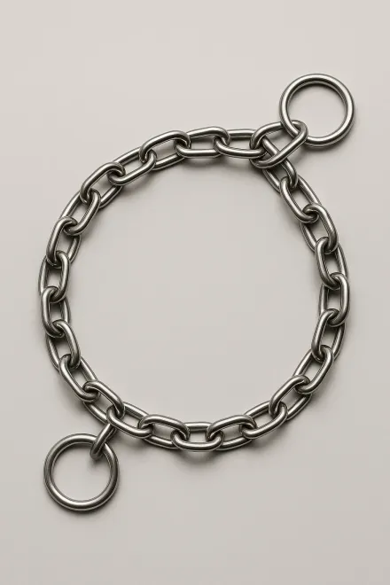Metal chain collar for dog