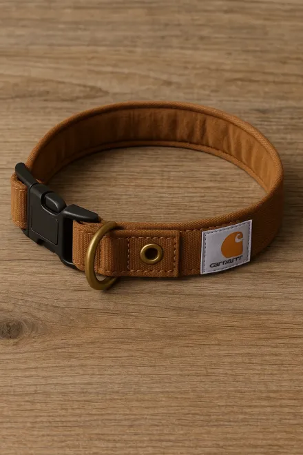 Durable brown Carhartt dog collar