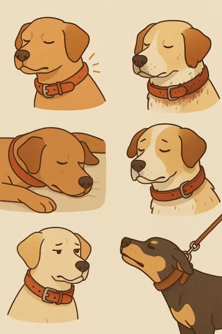 Causas comunes del daño en el cuello del perro por el collar