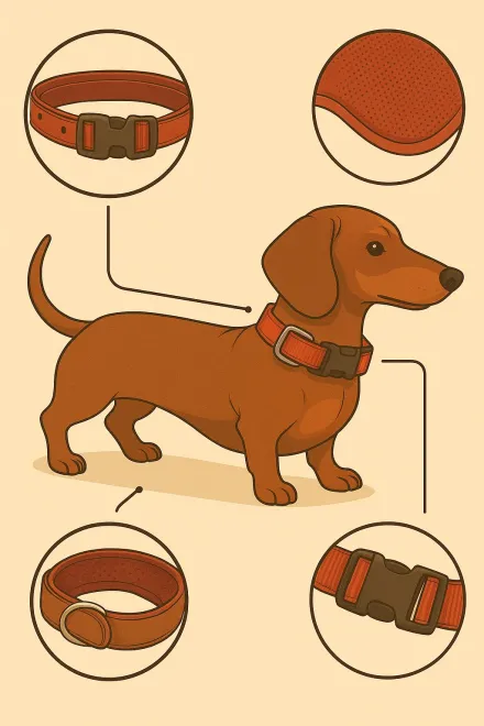Ergonomic collar for Dachshund